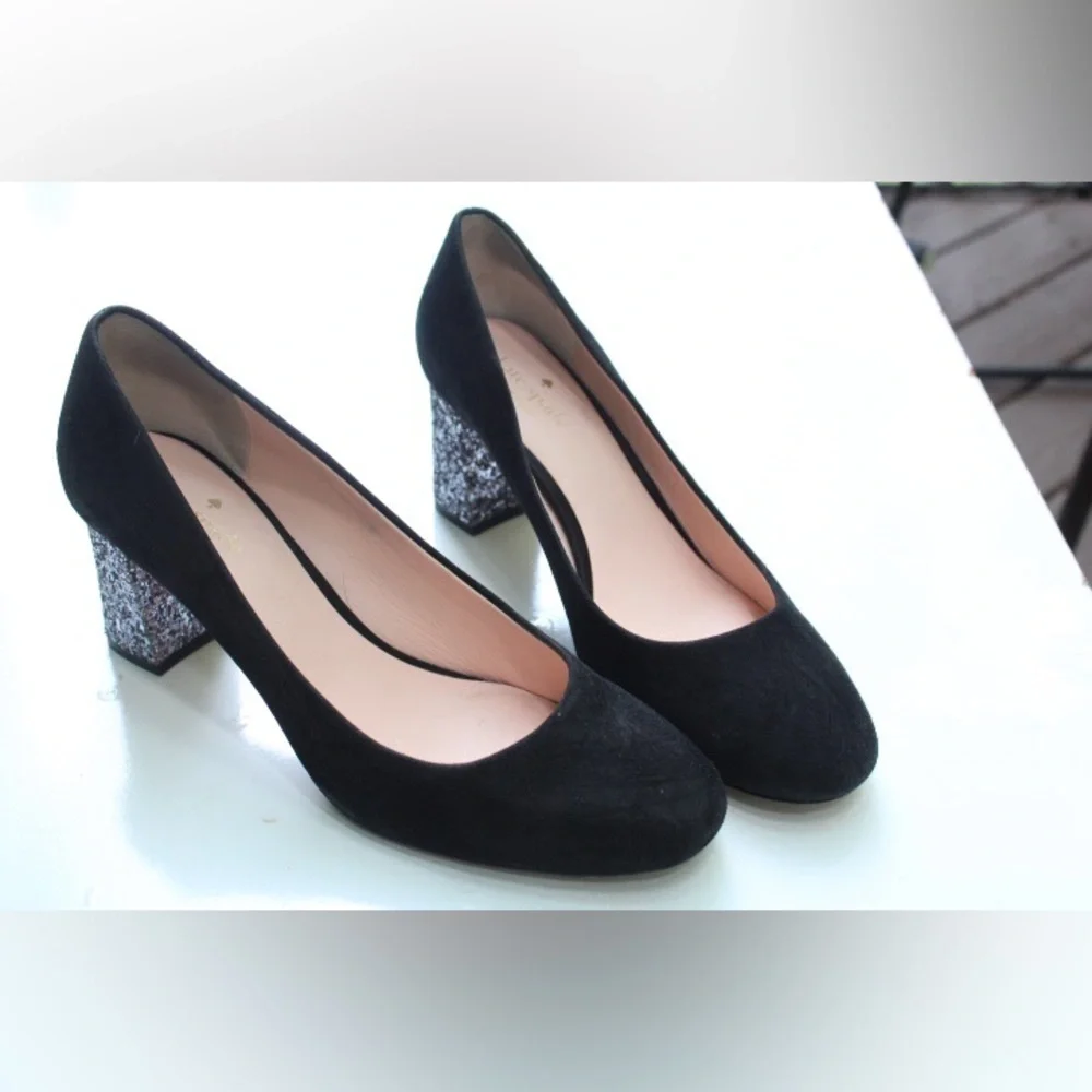 Kate Spade Dolores glitter pumps